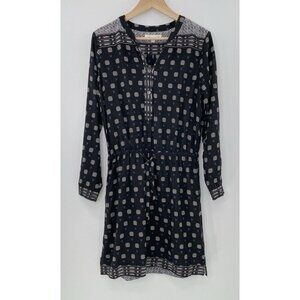 Two By Vince Camuto Tunic Dress Multicolor Geometric Cinched Waist Sz Small Boho